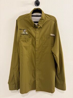 Columbia Olive Green Outdoor Expedition Button-Down Shirt